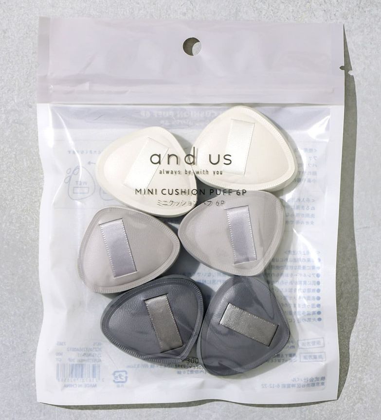 日本直送 3COINS and us 迷你水滴型手指粉撲 (6個入) 👆✨
