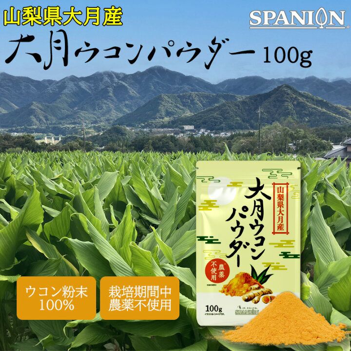 🇯🇵 日本直送 SPANION 山梨縣產 大月秋薑黃粉 (ウコン) 🌿✨ 100g