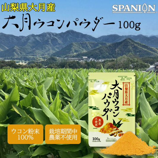 🇯🇵 日本直送 SPANION 山梨縣產 大月秋薑黃粉 (ウコン) 🌿✨ 100g