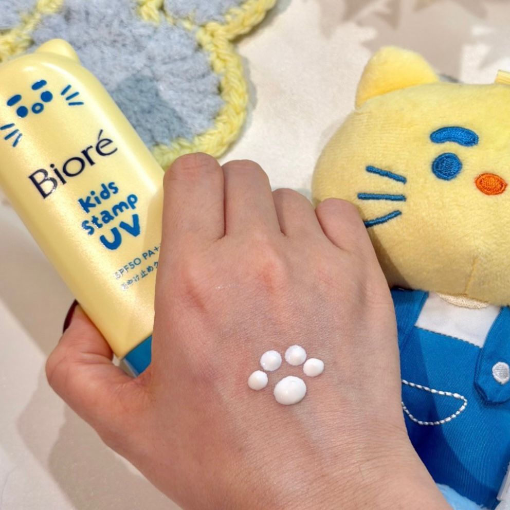 🇯🇵 日本直送 Biore Kids Stamp UV 兒童肉球造型防曬霜 70g