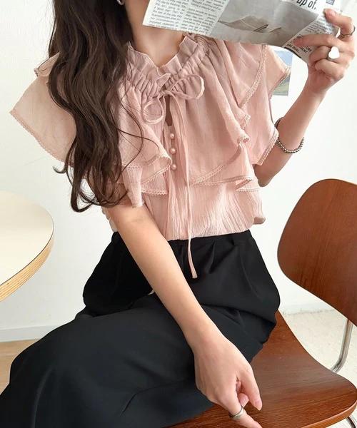 🇯🇵 Direct from Japan: Classical Elf (MILY BILET) 360-Degree Cute Multi-Way Ruffle Bow Blouse 🎀✨mi1019132
