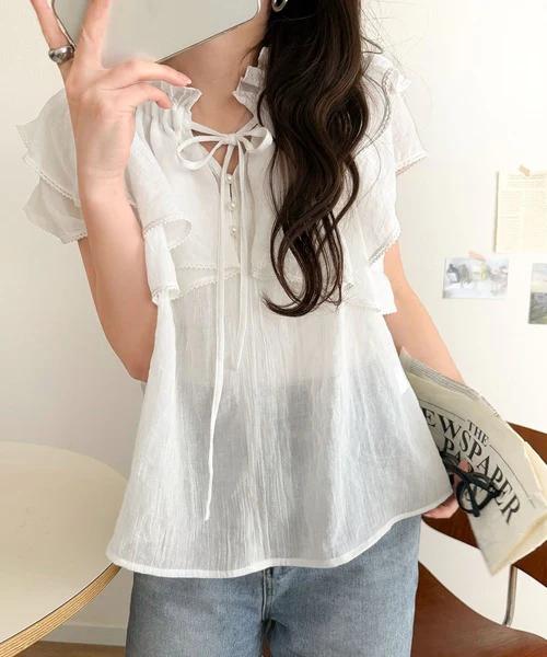 🇯🇵 Direct from Japan: Classical Elf (MILY BILET) 360-Degree Cute Multi-Way Ruffle Bow Blouse 🎀✨mi1019132