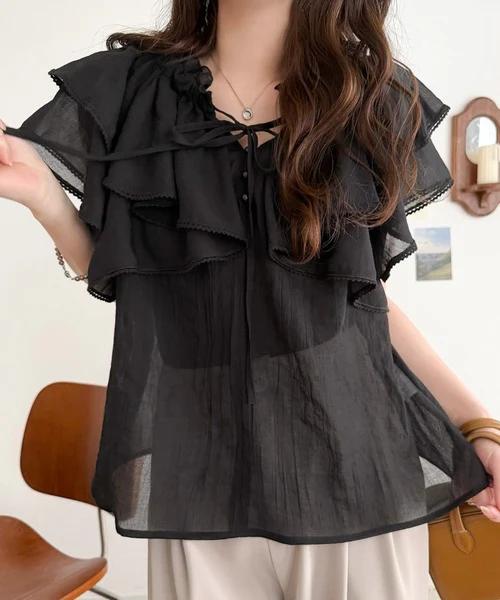 🇯🇵 Direct from Japan: Classical Elf (MILY BILET) 360-Degree Cute Multi-Way Ruffle Bow Blouse 🎀✨mi1019132