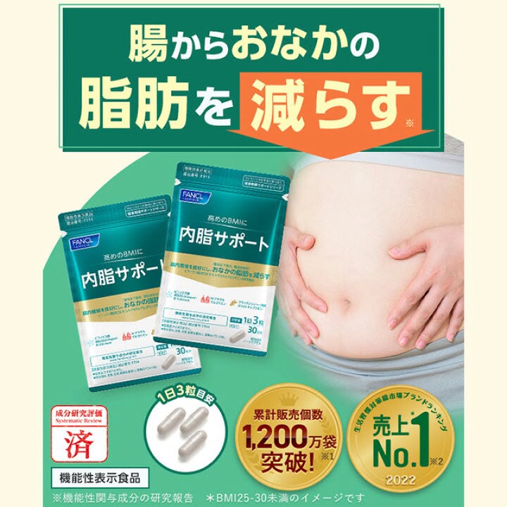 🇯🇵 日本直送 FANCL 內脂サポート（內脂支援）減脂瘦身膠囊 30日分 💊✨