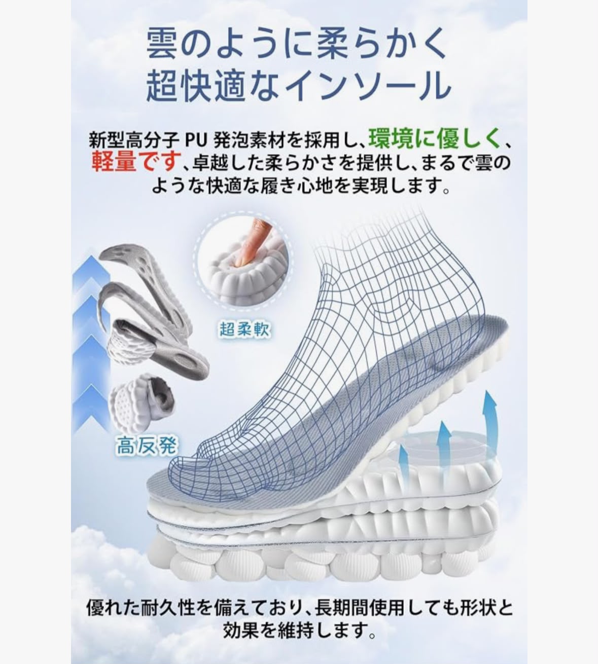 🇯🇵 日本超高評價 Solemacher KUMO 3D人體工學減壓鞋墊 ☁️✨