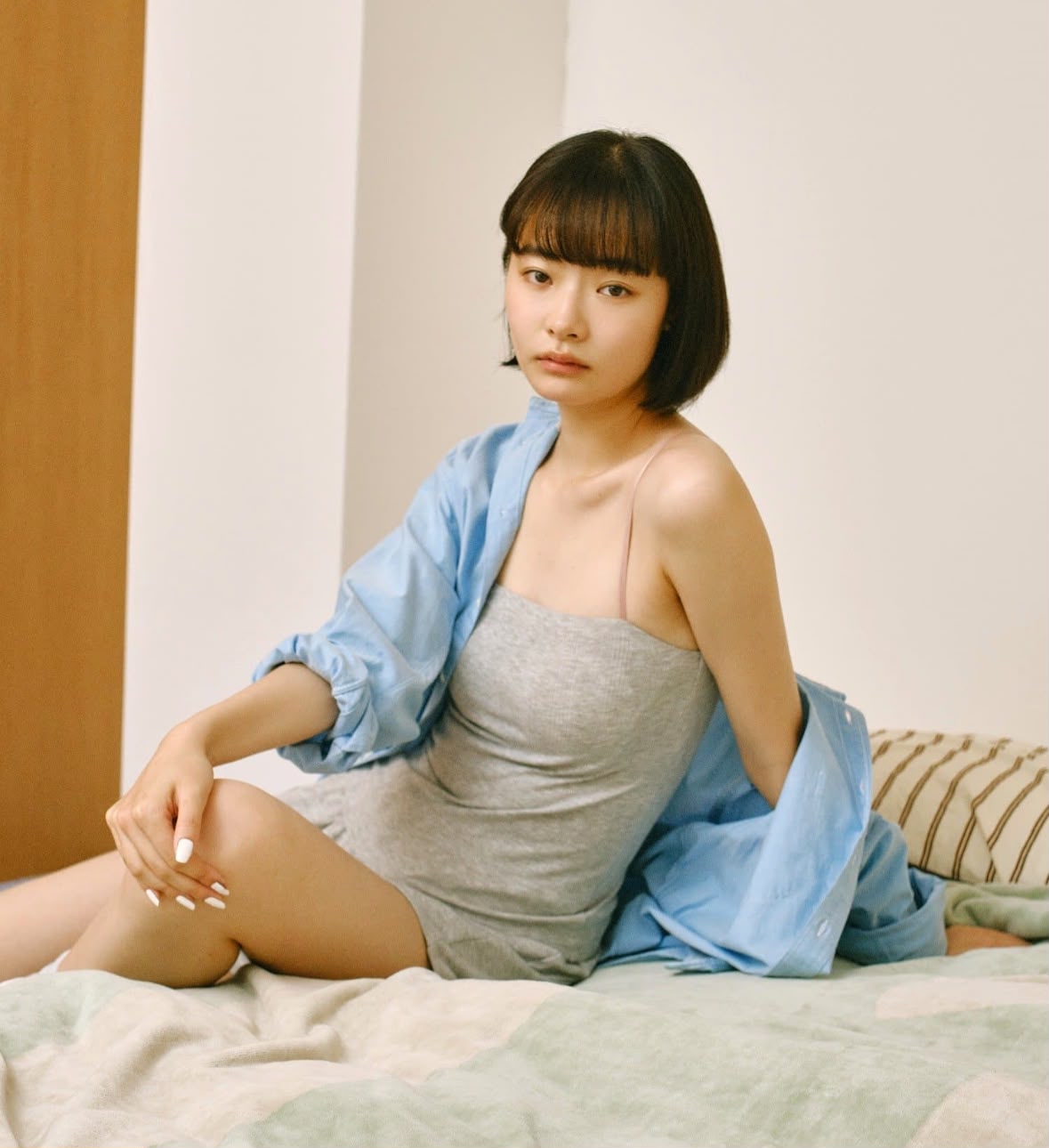 🇯🇵 日本直送 3COINS 撞色肩帶帶胸墊小背心＋短褲家居服套裝 ✨🩳
