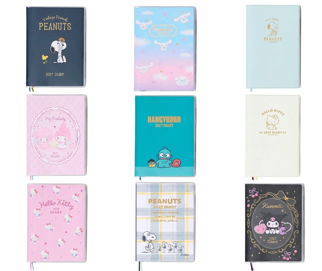 🇯🇵 Direct from Japan Sanrio & Peanuts 2027 B6 Planner/Scheduler 🗓️✨