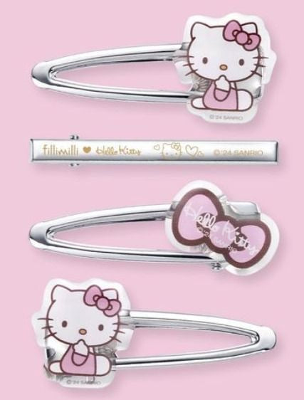 ❤‍🔥韓國直送❤‍🔥Fillimilli x hello kitty 化妝用頭夾4個1set