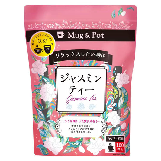 B1345 日本Mug & Pot 巨量裝 茉莉花茶 100小包