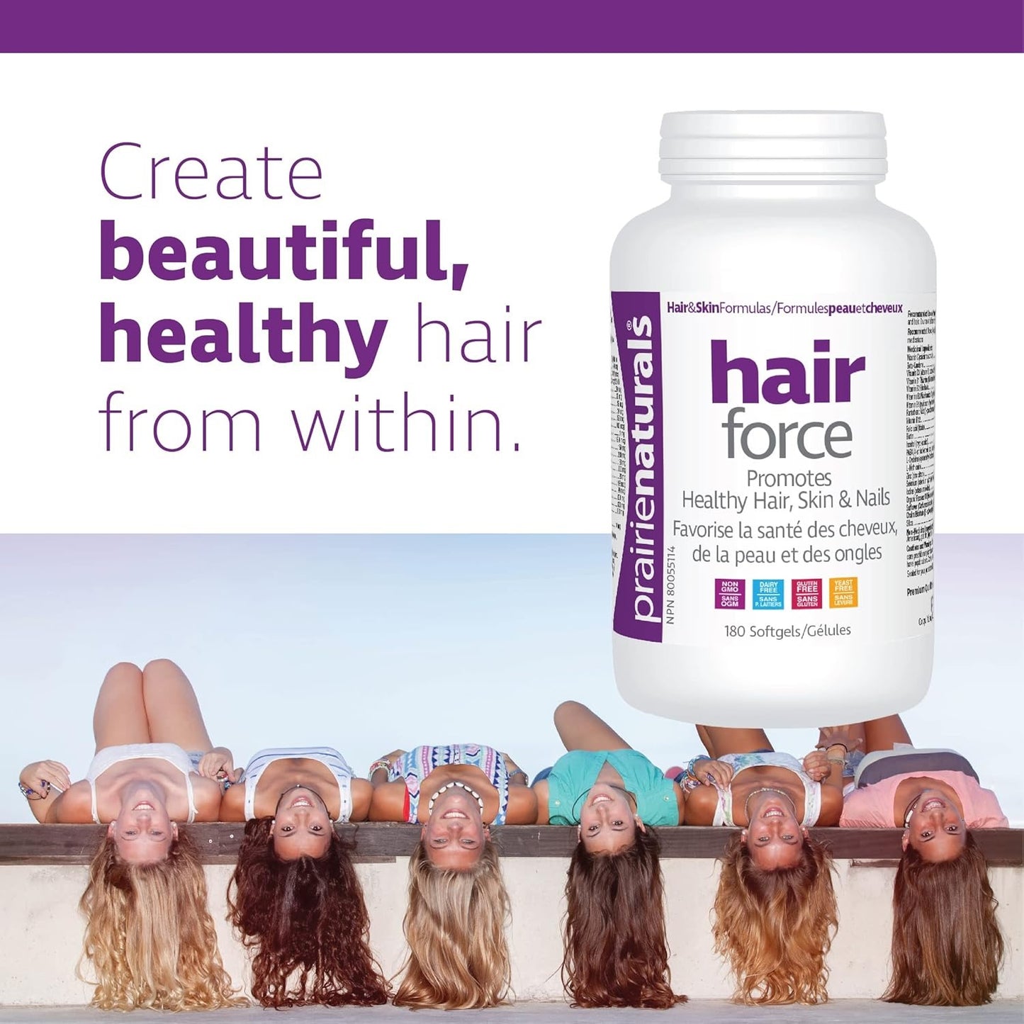 C2001 🇨🇦Canada Prairie Naturals Hair Force 180 capsules