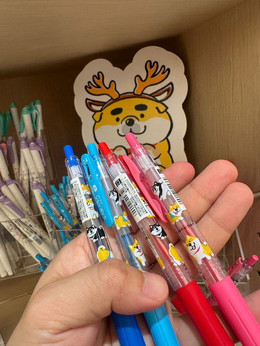 Japanese GOROGORO NYANSUKE &amp; SHIBANBAN ball pens in 4 colors