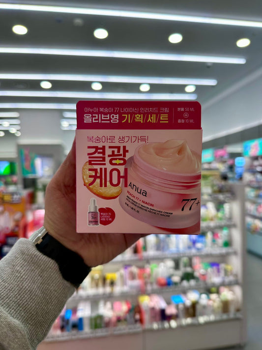 C2260 🇰🇷韓國 Anua Peach 77% Niacin Enriched Cream 🍑提亮彈力美肌活力桃花保濕啫喱面霜 – 50ml