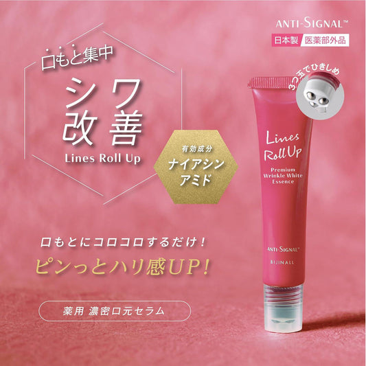 🇯🇵 日本製 ANTI-SIGNAL「Lines Roll Up」口周滾珠抗皺美白精華 12mL 💗
