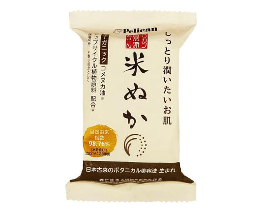 🇯🇵 Pelican Natural Rice Bran Moisturizing Soap 100g (Direct from Japan) 🌾