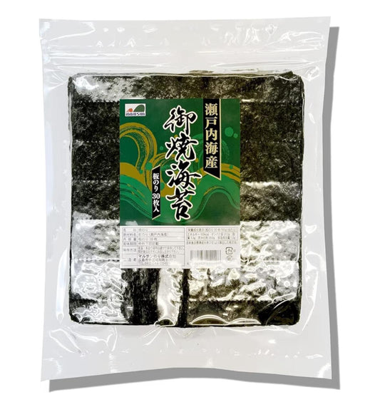 🇯🇵 日本直送 瀨戶內海產 烤紫菜（全形）30枚【訳あり】🍙🌊