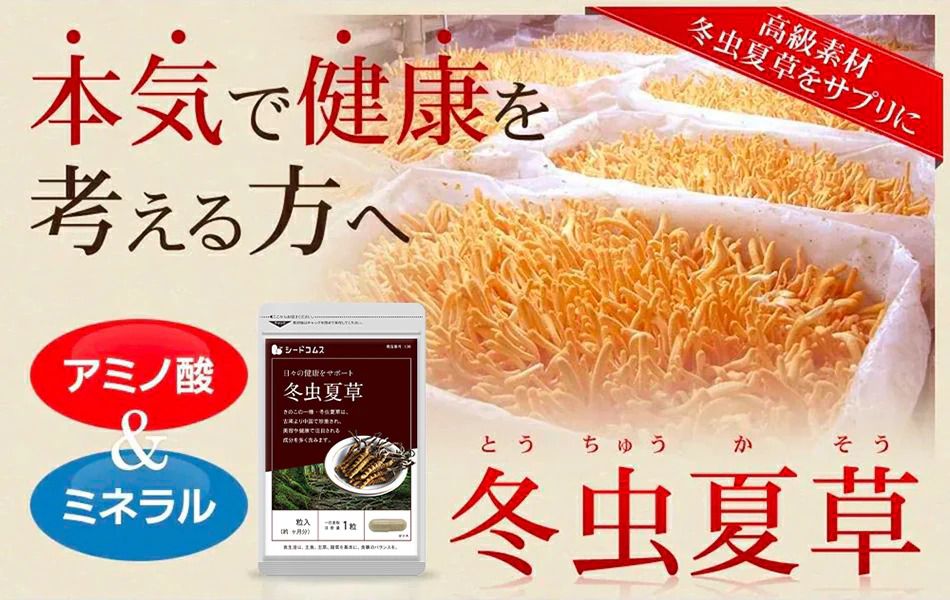 🇯🇵日本直送 Seedcoms 養生冬蟲夏草精華膠囊 (90粒/3個月)