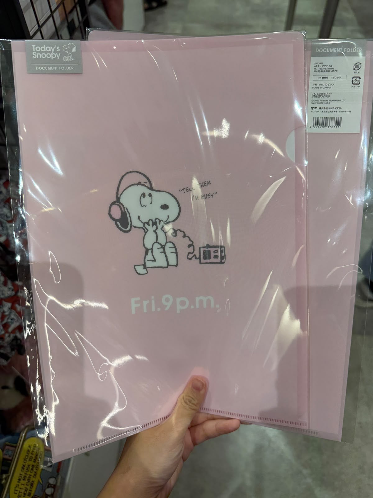 🇯🇵 日本直送 Snoopy File Frances